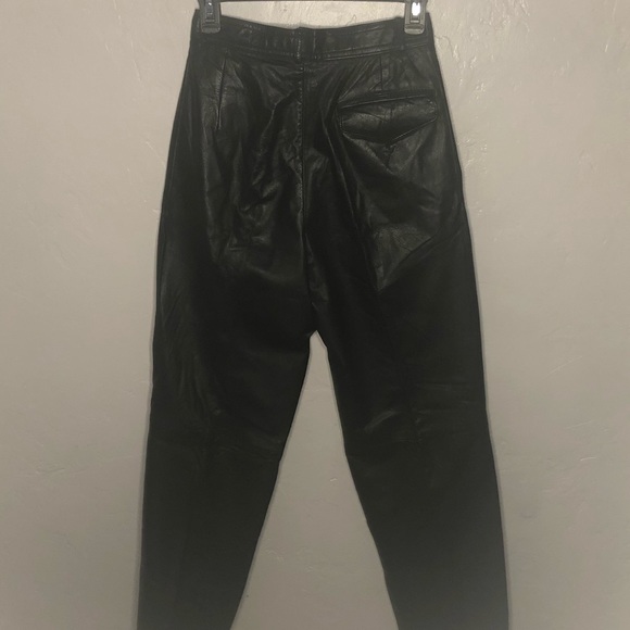 VINTAGE REAL LEATHER PANTS - Picture 3 of 8